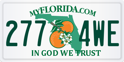 FL license plate 2774WE