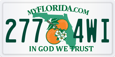 FL license plate 2774WI