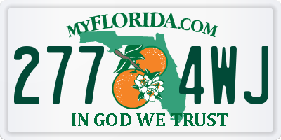 FL license plate 2774WJ