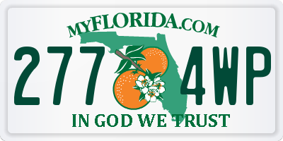 FL license plate 2774WP