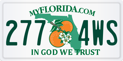 FL license plate 2774WS