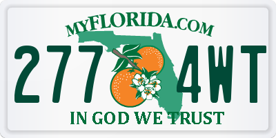 FL license plate 2774WT