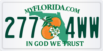 FL license plate 2774WW
