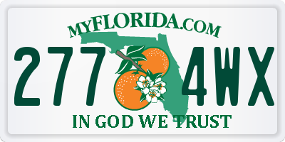 FL license plate 2774WX