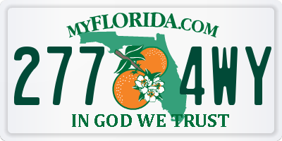 FL license plate 2774WY