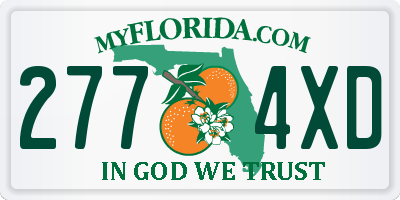 FL license plate 2774XD