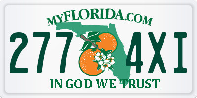 FL license plate 2774XI