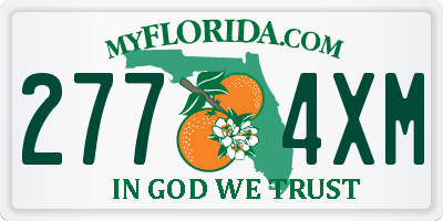 FL license plate 2774XM