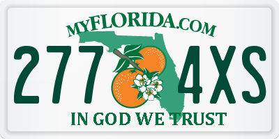 FL license plate 2774XS