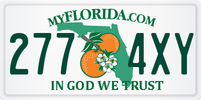 FL license plate 2774XY