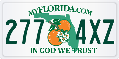 FL license plate 2774XZ