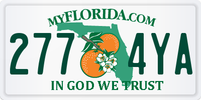 FL license plate 2774YA