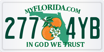 FL license plate 2774YB