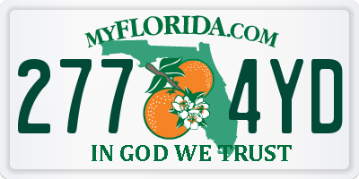 FL license plate 2774YD