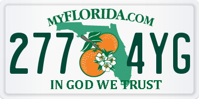 FL license plate 2774YG