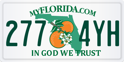 FL license plate 2774YH
