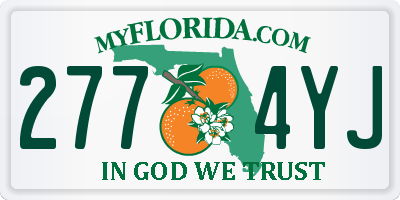FL license plate 2774YJ