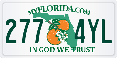 FL license plate 2774YL