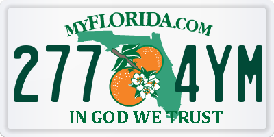 FL license plate 2774YM