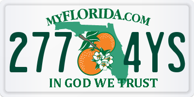 FL license plate 2774YS