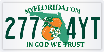 FL license plate 2774YT