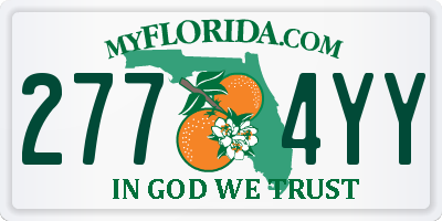 FL license plate 2774YY