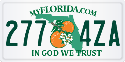 FL license plate 2774ZA