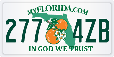 FL license plate 2774ZB