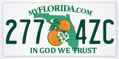 FL license plate 2774ZC