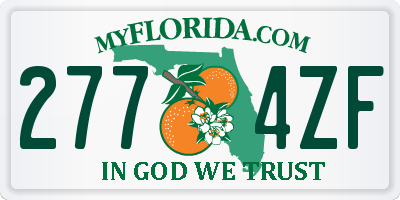 FL license plate 2774ZF