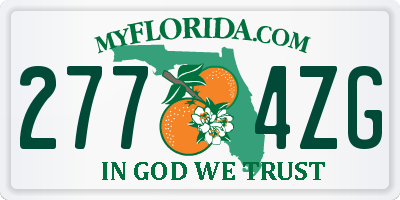 FL license plate 2774ZG