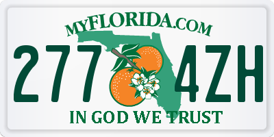 FL license plate 2774ZH
