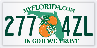 FL license plate 2774ZL