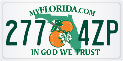 FL license plate 2774ZP
