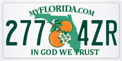 FL license plate 2774ZR