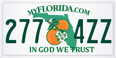 FL license plate 2774ZZ