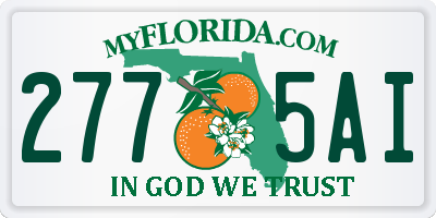 FL license plate 2775AI