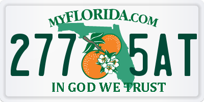 FL license plate 2775AT
