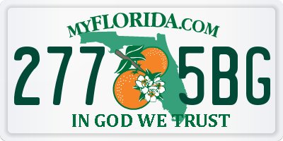 FL license plate 2775BG