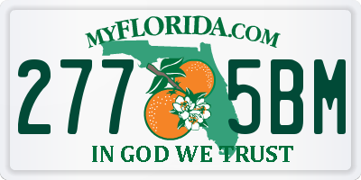 FL license plate 2775BM