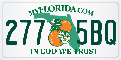 FL license plate 2775BQ