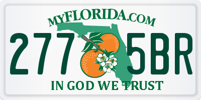 FL license plate 2775BR