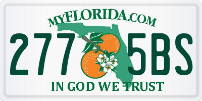 FL license plate 2775BS
