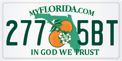 FL license plate 2775BT