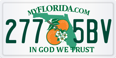 FL license plate 2775BV