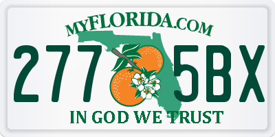 FL license plate 2775BX