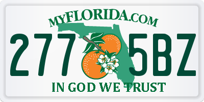 FL license plate 2775BZ