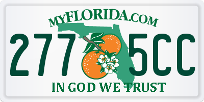 FL license plate 2775CC