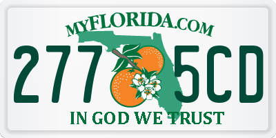 FL license plate 2775CD