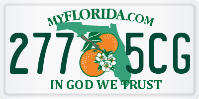 FL license plate 2775CG